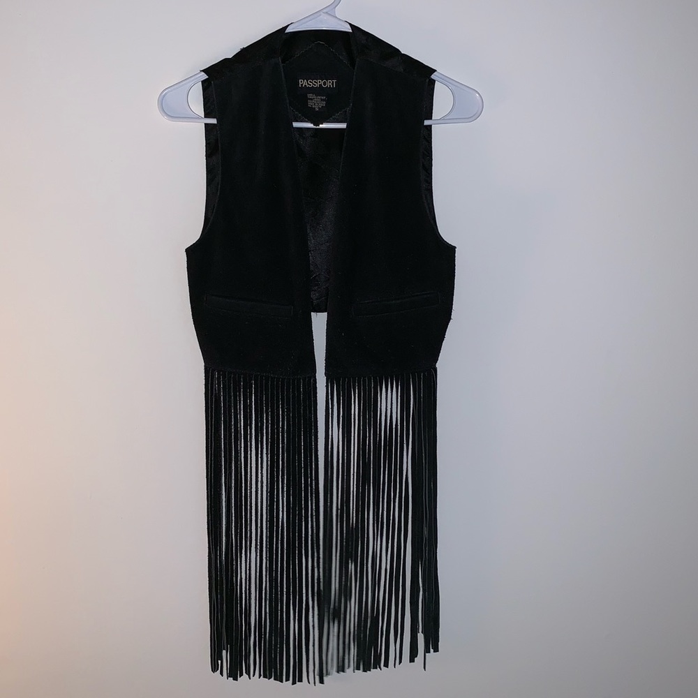 Vintage Leather Western style women’s tassel vest